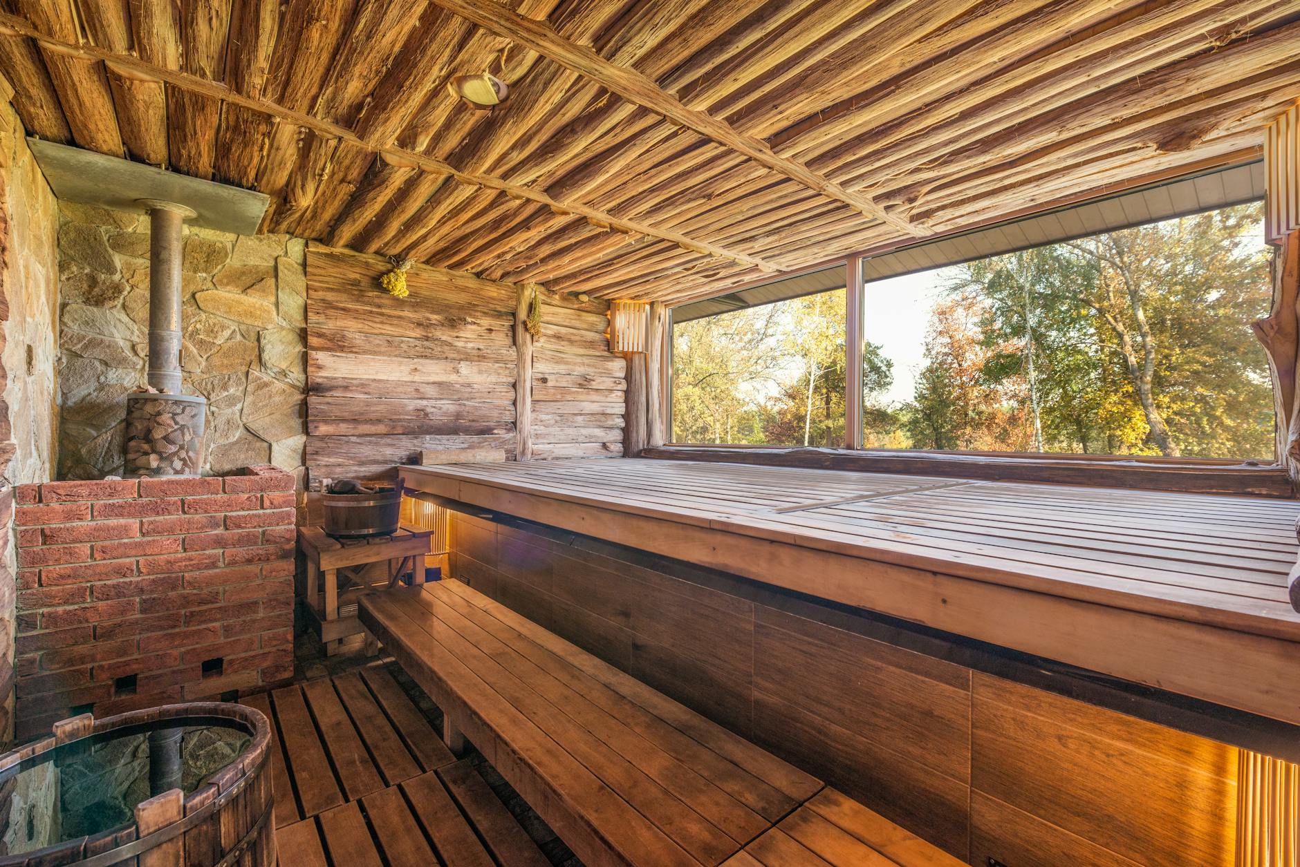 Sauna finlandesa tradicional